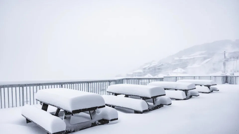 A big snow dump is on the way after weeks of warm weather melted much of the ski fields. Picture: NCA NewsWire/Dylan Robinson