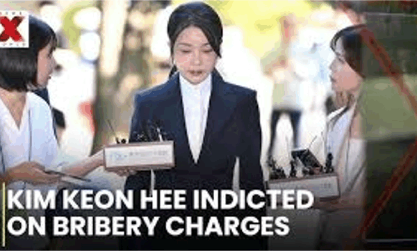 김건희 전 대통령 부인, 뇌물수수 혐의로 기소